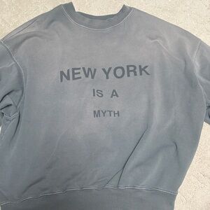 Anine bing Gray Crewneck Sweater
